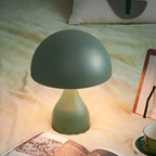 Art Deco Rechargeable Metal Mushroom Table Lamp