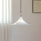 Bauhaus Trumpet Opal Glass Pendant Light