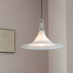 Bauhaus Trumpet Opal Glass Pendant Light