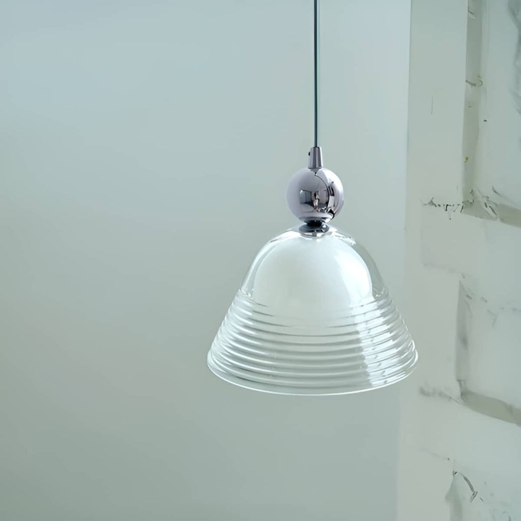 Suspension Bauhaus Vintage Sunset en verre transparent