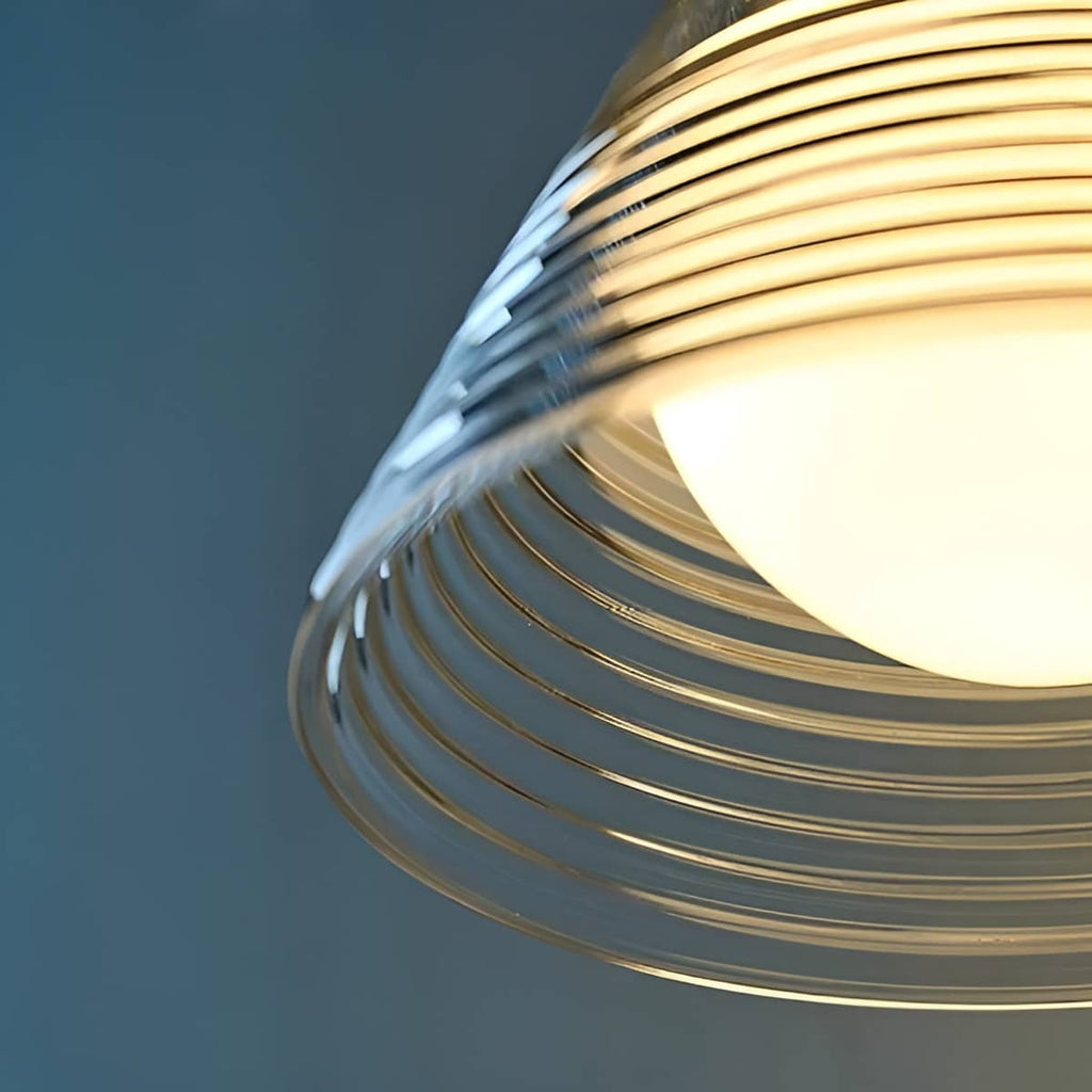 Suspension Bauhaus Vintage Sunset en verre transparent
