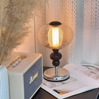 Bauhaus Amber Glass Rechargeable LED Table Lamp