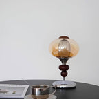 Bauhaus Amber Glass Rechargeable LED Table Lamp