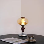 Bauhaus Amber Glass Rechargeable LED Table Lamp