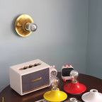 Bauhaus Industrial Small Dish Wall Light