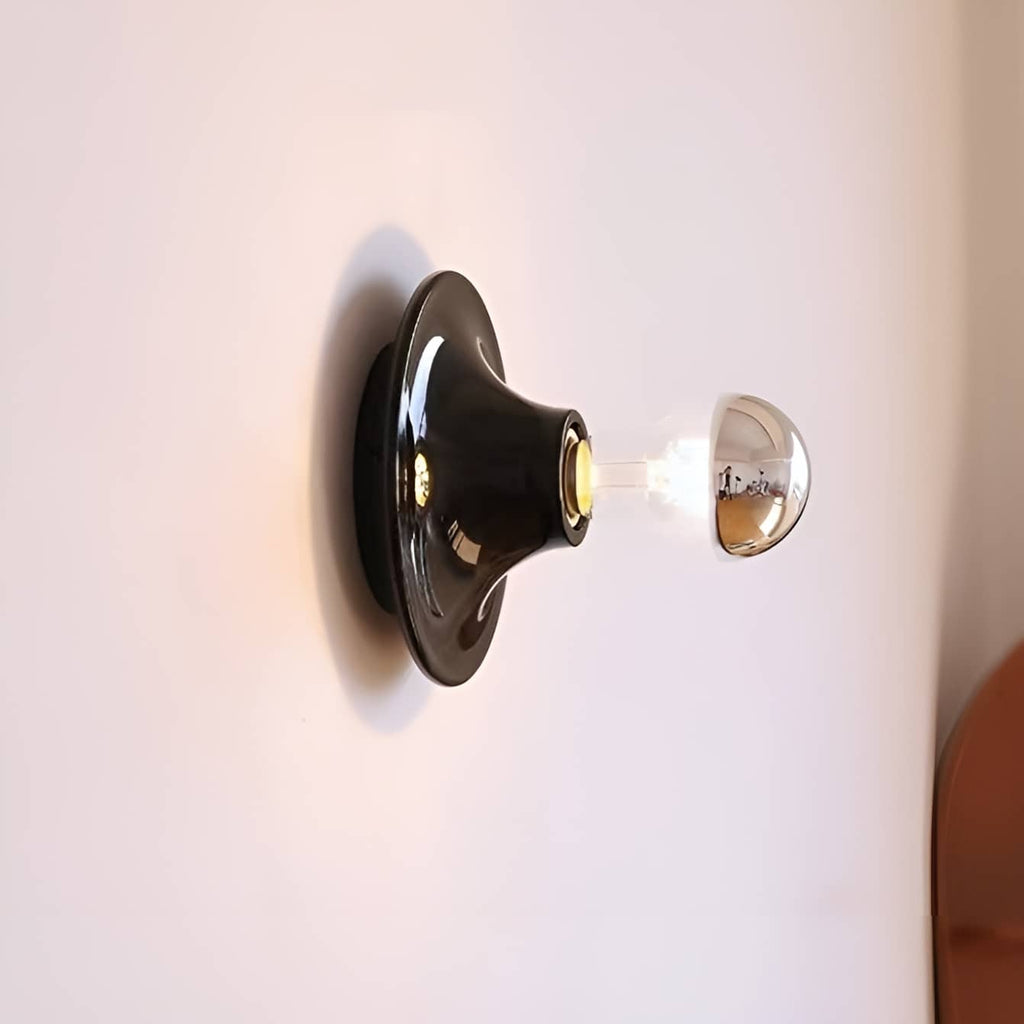 Bauhaus Industrial Small Dish Wall Light