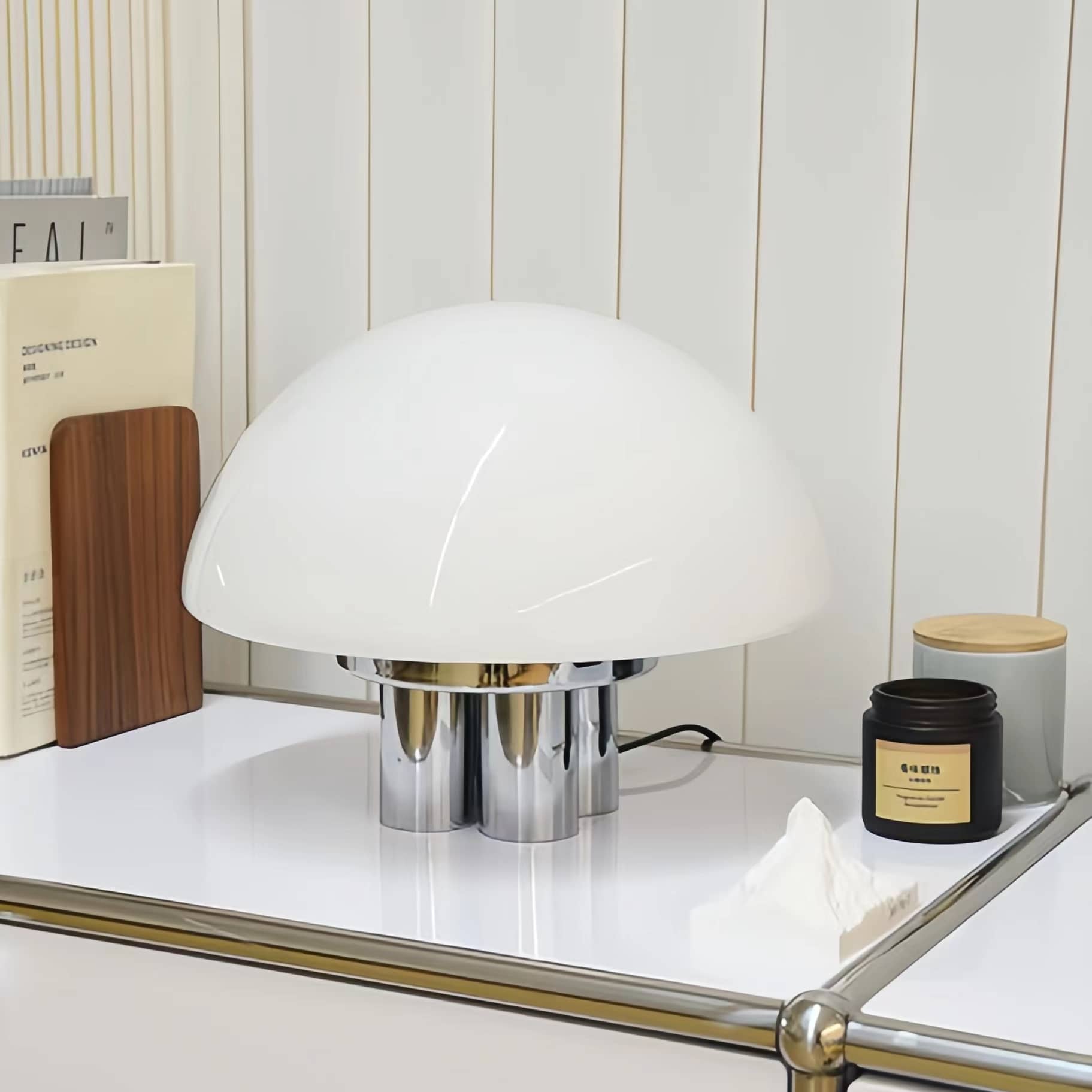 Bauhaus Jellyfish White Glass Table Lamp