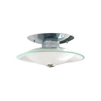 Bauhaus Modern LED Glass and Chrome Ceiling Light