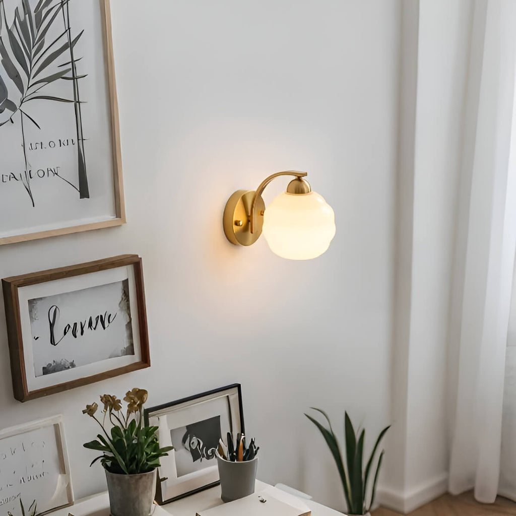 Cloud Style Globe Bauhaus Wall Light