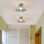 Colorful Teardrop Edge Tiffany Ceiling Light