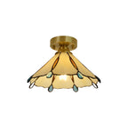 Colorful Teardrop Edge Tiffany Ceiling Light