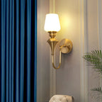 Copper Vintage Glass Gold Led Wall Light