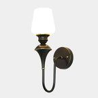 Applique murale LED vintage en cuivre et verre doré