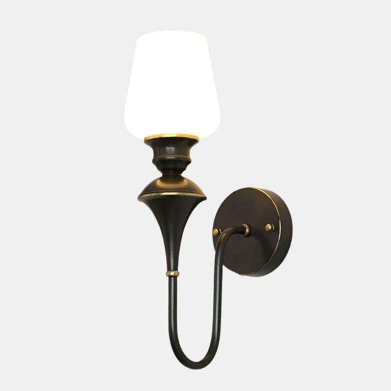 Copper Vintage Glass Gold Led Wall Light