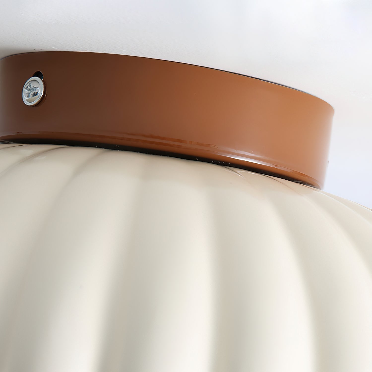 Nordic Cream Scalloped LED Ceiling Light