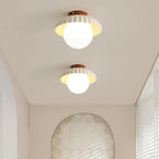 Nordic Cream Scalloped LED Ceiling Light