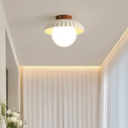 Nordic Cream Scalloped LED Ceiling Light