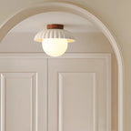 Nordic Cream Scalloped LED Ceiling Light