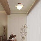 Nordic Cream Scalloped LED Ceiling Light