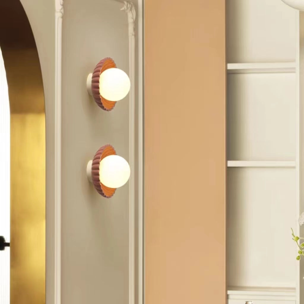 Nordic Cream Scalloped LED Ceiling Light