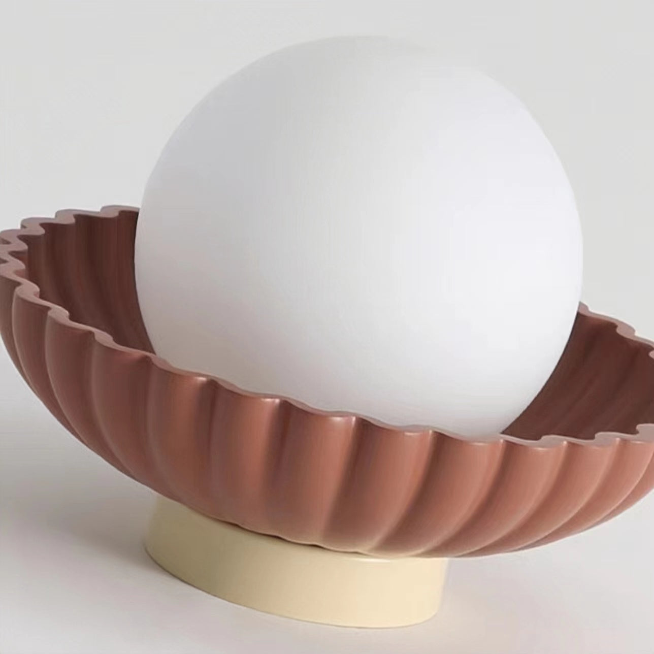 Nordic Cream Scalloped LED Ceiling Light