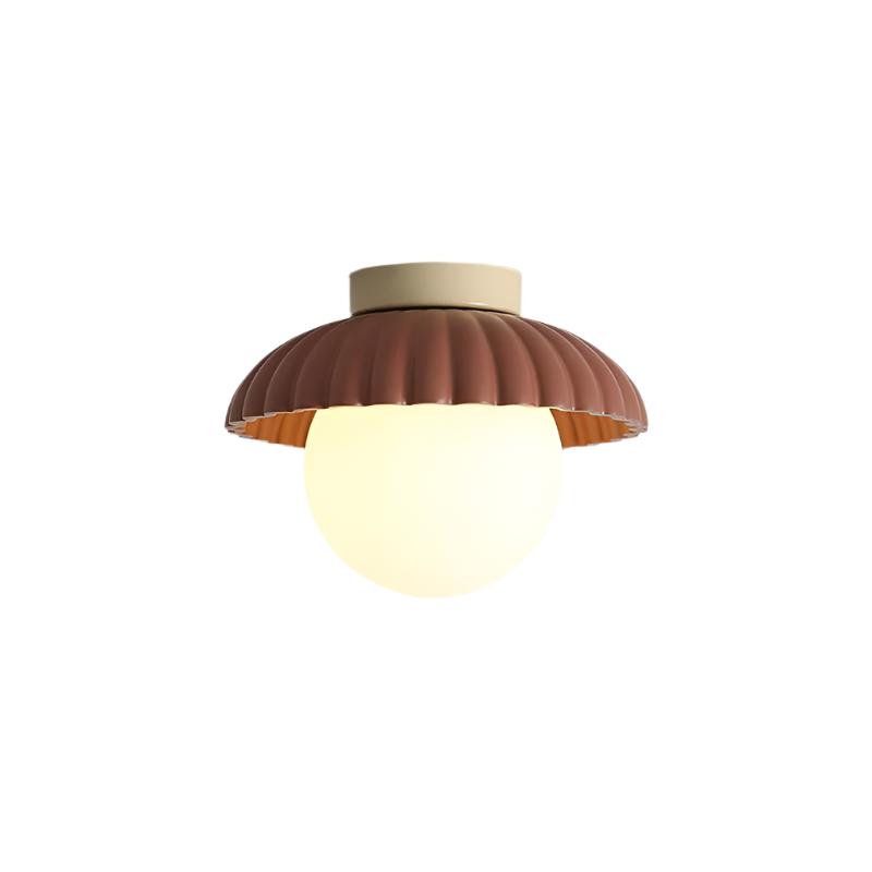 Nordic Cream Scalloped LED Ceiling Light