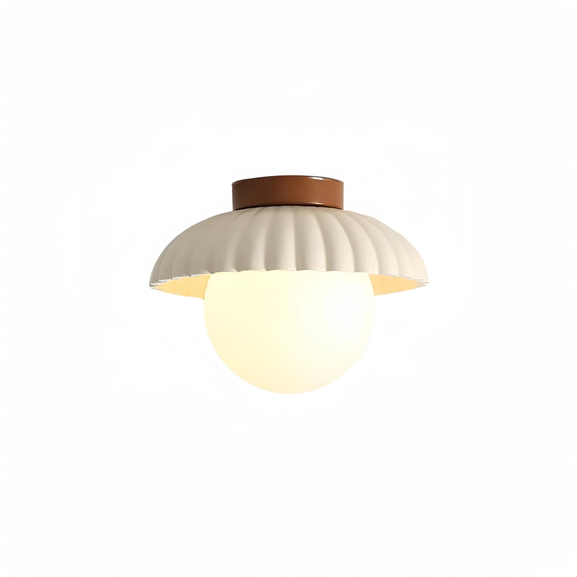 Nordic Cream Scalloped LED Ceiling Light