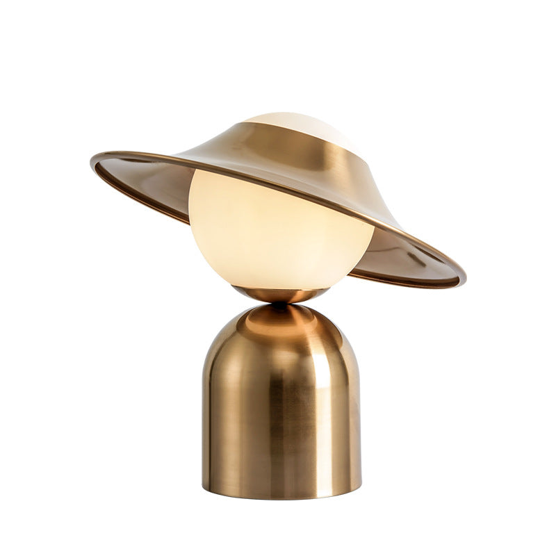 Creative Hat Design Golden Table Lamp