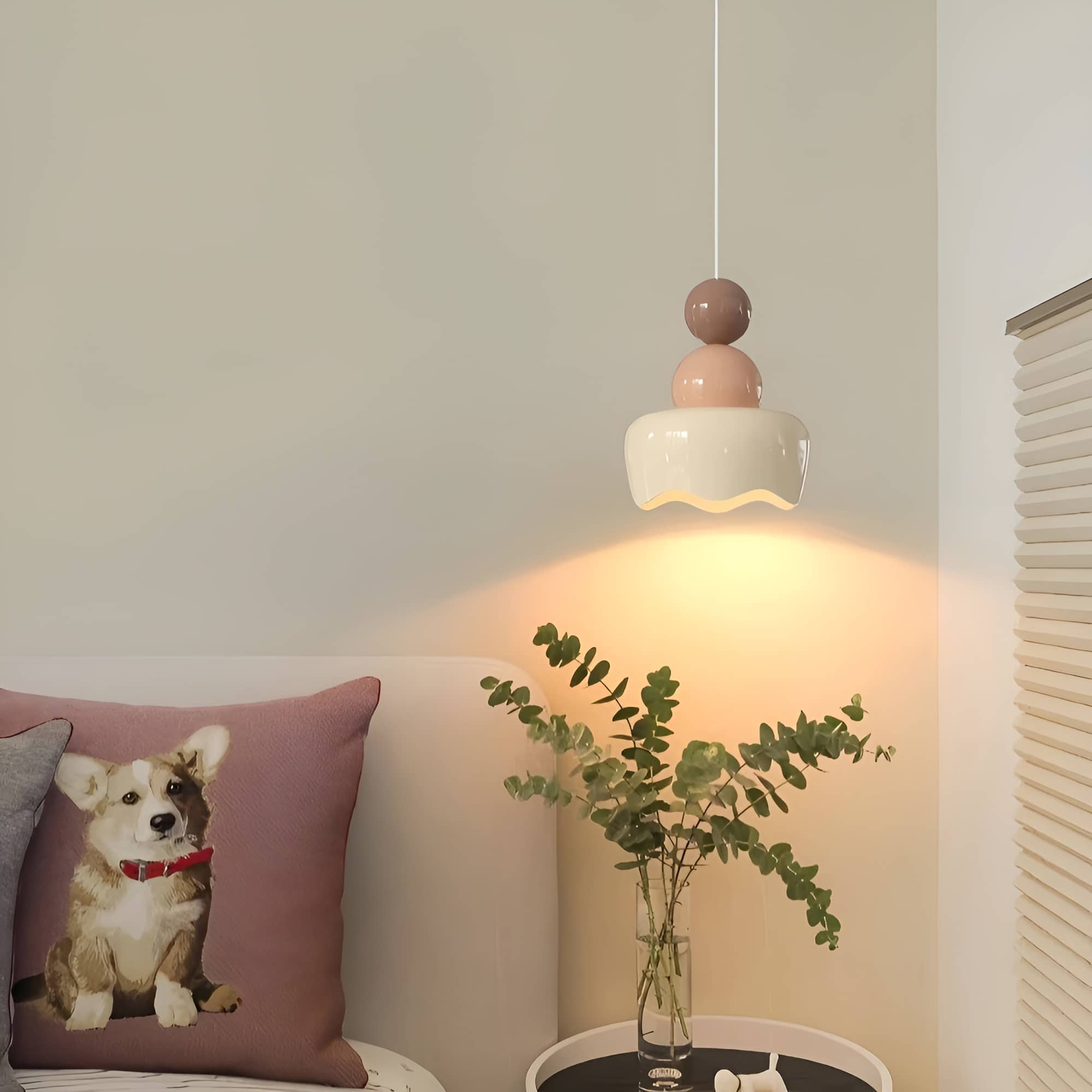 Creative Design Cream Resin Pendant Light