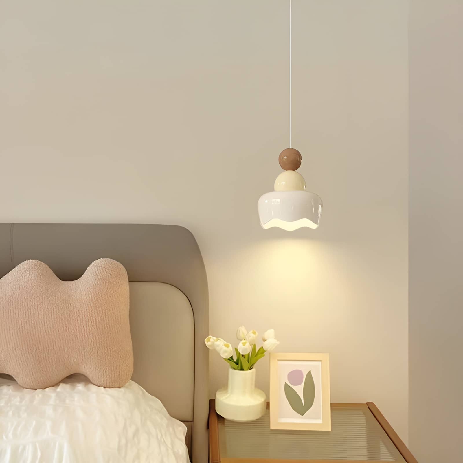 Creative Design Cream Resin Pendant Light