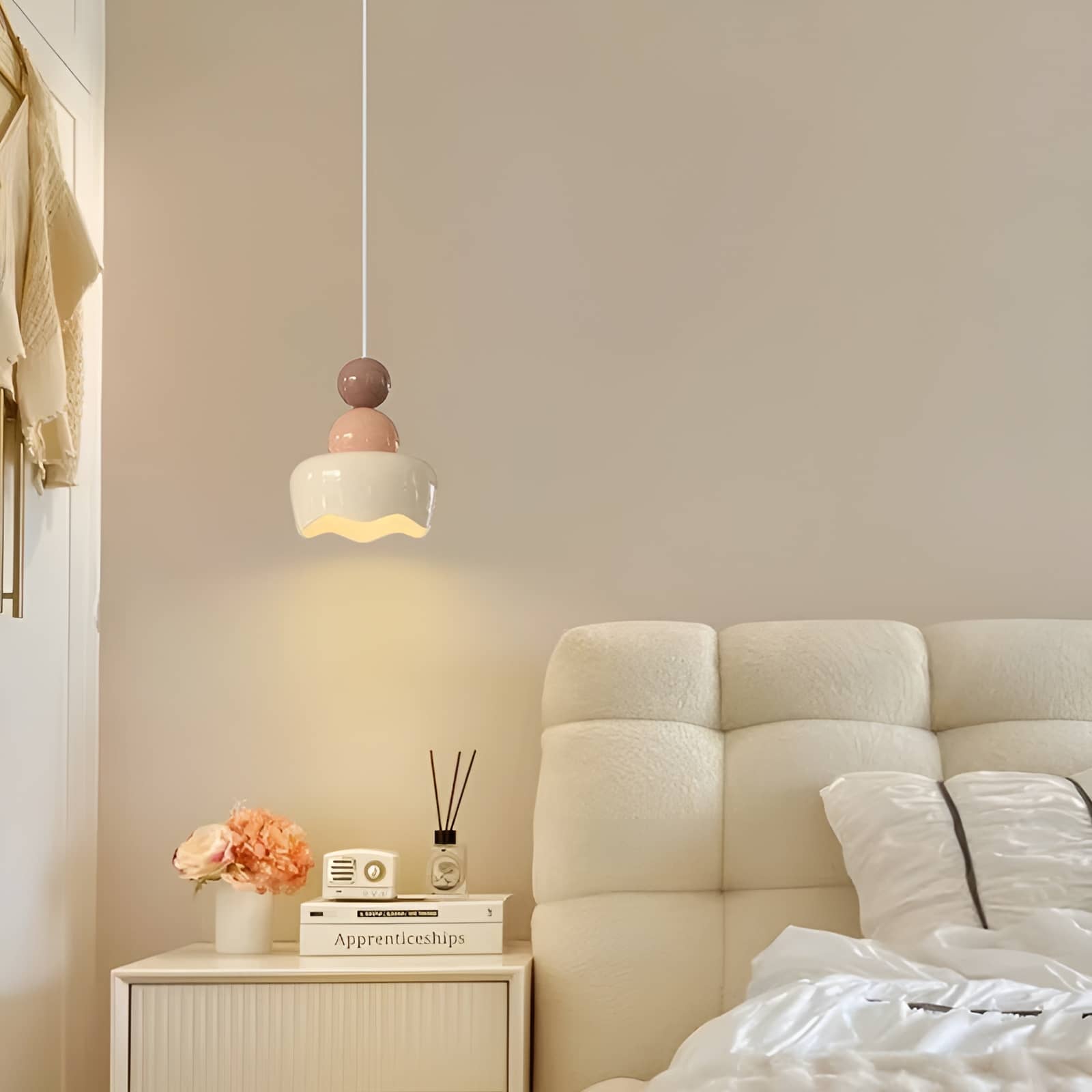Creative Design Cream Resin Pendant Light