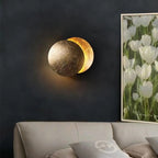 Creative Design Lunar Eclipse Brass Wall Light