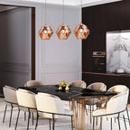 Modern Sculptural Diamond Glass Pendant Light