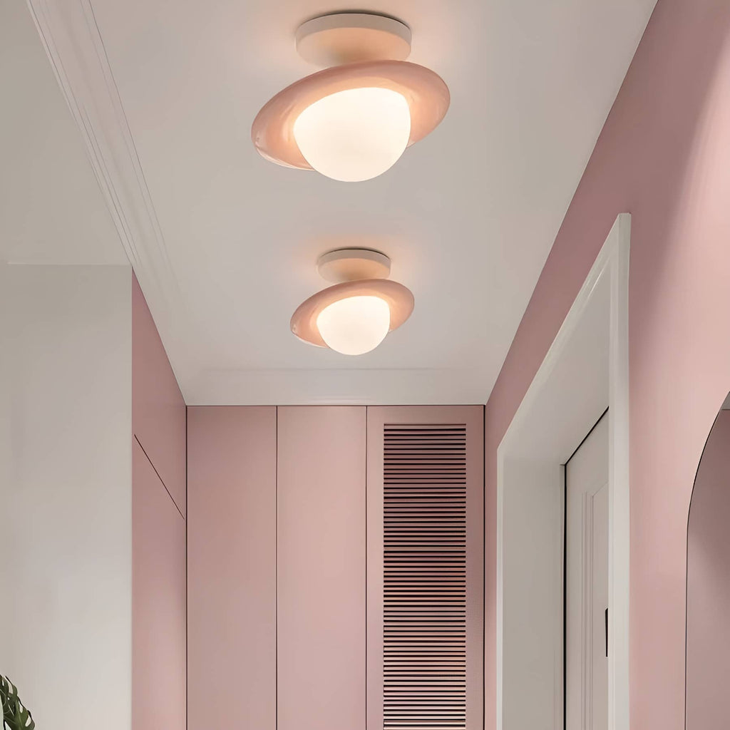 Space Age Macaron Saturn Ceiling Light
