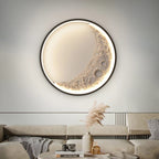 Creative 3D Resin Moon Shape Wall Light