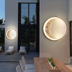 Creative 3D Resin Moon Shape Wall Light