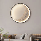 Creative 3D Resin Moon Shape Wall Light