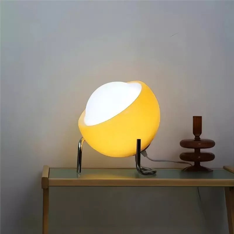 Bauhaus Glass Planet Orange Table Lamp
