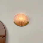 Luxury Brass Glass Shell Wall Light