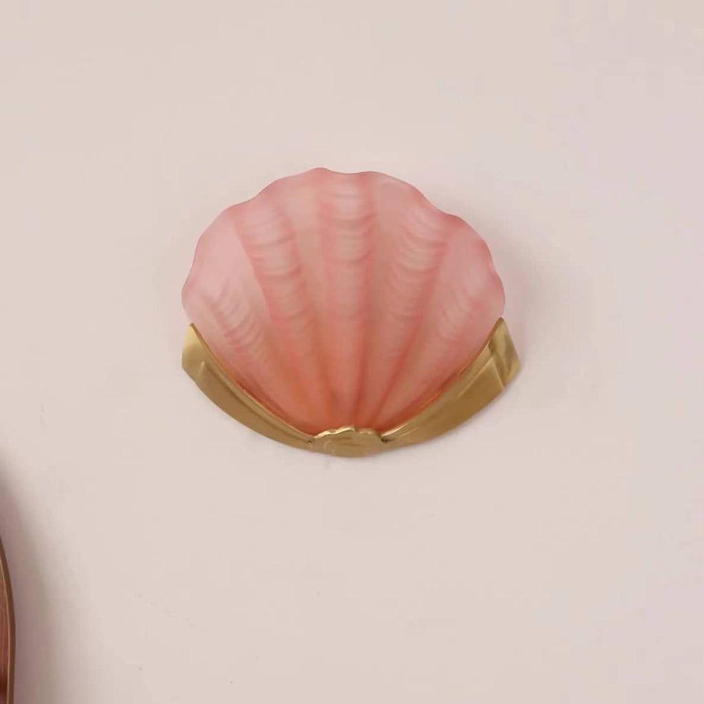 Luxury Brass Glass Shell Wall Light