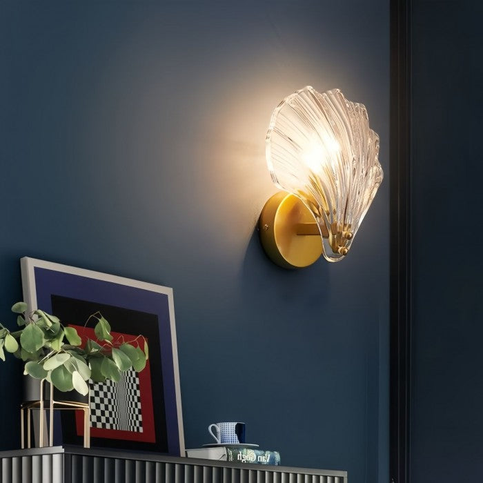 Creative Sea Shell Modern Glass Wall Light
