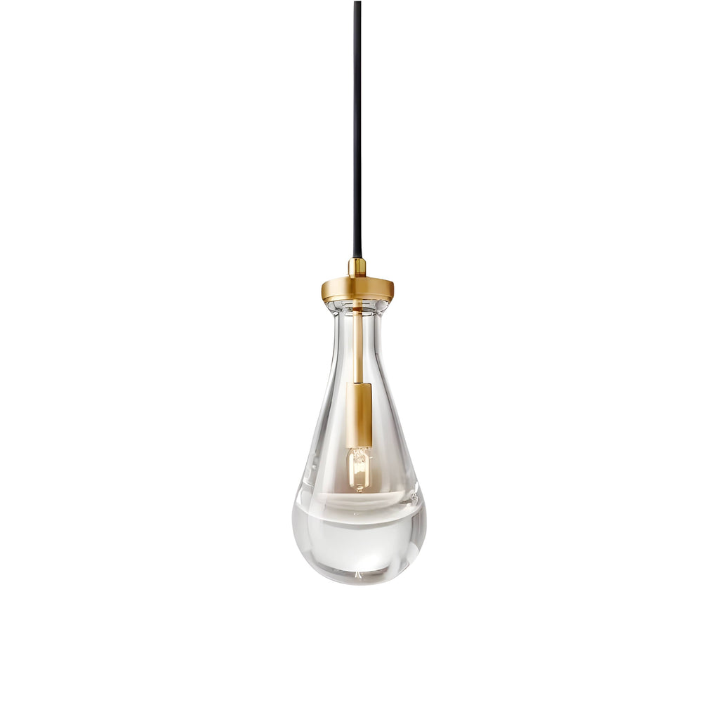 Crystal Raindrop Vintage Copper Pendant Light