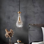 Crystal Raindrop Vintage Copper Pendant Light