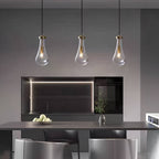 Crystal Raindrop Vintage Copper Pendant Light