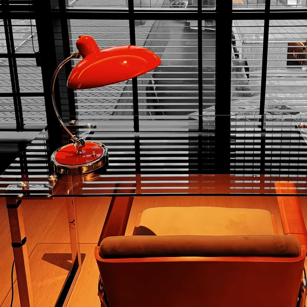 Danish Modern Bauhaus Metal Table Lamp