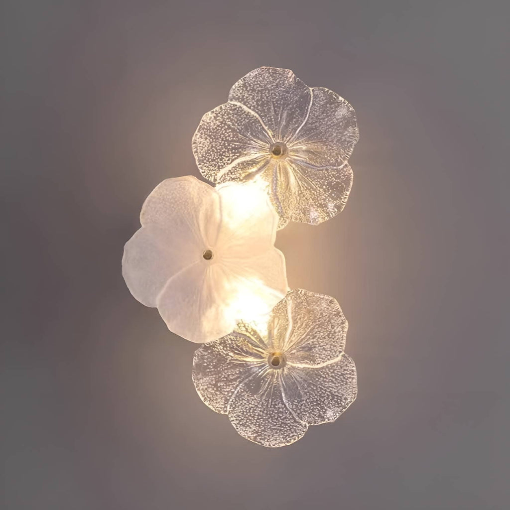 Decorative Petal Crystal Glass Wall Light
