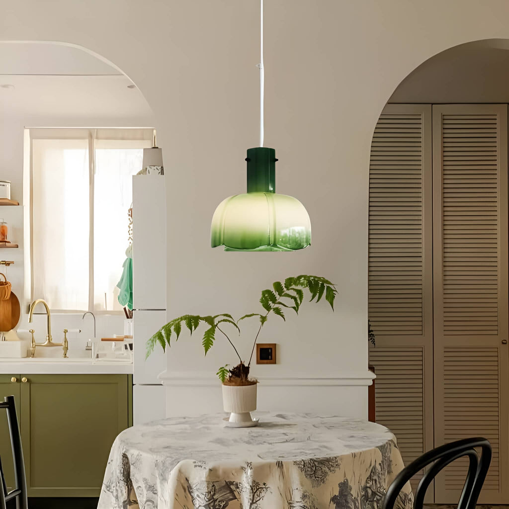 French Chic Tulip Glass Pendant Light