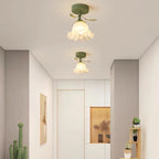French Blooming Lily Flower Ceiling Light