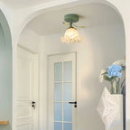 French Blooming Lily Flower Ceiling Light
