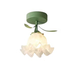 French Blooming Lily Flower Ceiling Light